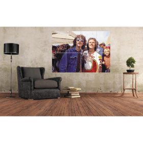 George Harrison and Barry Sheene Large Wall Art A0 (A3x8) Poster Print