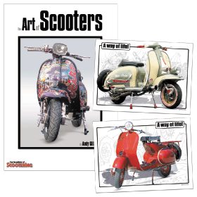 Bookazine + Posters Bundle: The Art Of Scootering Bookazine + Vespa & Lambretta Scooter Posters