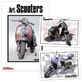 Bookazine + Posters Bundle: The Art Of Scootering Bookazine + Vespa & Lambretta Scooter Posters