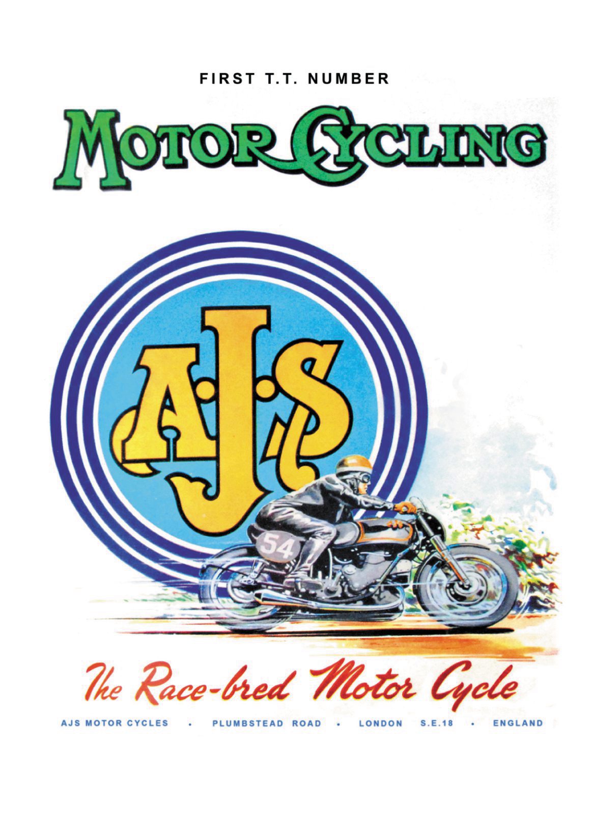Motor Cycling AJS Cover - A3 Poster / Print
