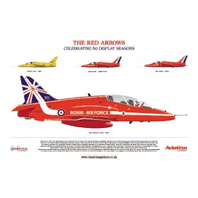 'The Red Arrows: Celebrating 50 Display Seasons' A3 Print Poster