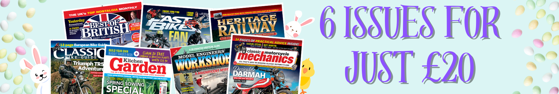 Get cracking deals when you subscribe! For the next 6 months, you can get your favoruite read delivered through your door every month so you won't miss a single issue